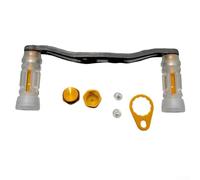 Pomello per mulinello da pesca in fibra di carbonio e plastica, per mulinelli da baitcasting, foro centrale da 8 x 5 mm, fornisce una maggiore leva e una presa sicura per pesca lunga (giallo)