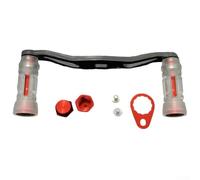 Pomello per mulinello da pesca in fibra di carbonio e plastica, per mulinelli da baitcasting, foro centrale da 8 x 5 mm, fornisce una maggiore leva e una presa sicura per pesca lunga (rosso)