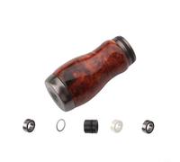 Pomello per mulinello da pesca in legno e plastica per ruote Daiwa, manico di ricambio con 2 cuscinetti 7 x 4 x 2,5 mm, kit di riparazione fai da te per rulli di spinner, 1 set (Gunmetal rosewood)