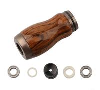 Pomello per mulinello da pesca in legno e plastica per ruote Daiwa, manico di ricambio con 2 cuscinetti 7 x 4 x 2,5 mm, kit di riparazione fai da te per ruote spinner, 1 set (Gunmetal Brazil)