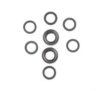 Pomello per mulinello da pesca in legno e plastica per ruote Daiwa, manico di ricambio con 2 cuscinetti 7 x 4 x 2,5 mm, kit di riparazione fai da te per rulli di spinner, 1 set (Gunmetal parts)