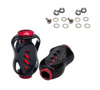 Pomello per mulinello da pesca per mulinelli Daiwa e baitcasting, in fibra di carbonio, parti in lega di alluminio, con manico nero, oro, rosso, viola, argento, grigio, kit di aggiornamento (2 set