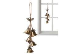 Pomello per porta con campanelle da strega, rustico, in ferro, 80 g, decorazione per charm, copertura per pomello Jingle, elegante pulizia dell'energia negativa, eleganti campane da appendere