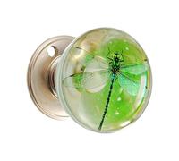 Pomello per porta in cristallo, in resina trasparente e metallo, maniglia decorativa per porta del cassetto dell'armadio, per interni di casa, in resina resistente