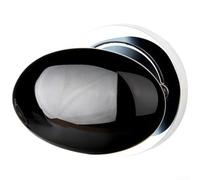 Pomello per porta interna in lega di zinco di lunga durata con design ergonomico a forma di uovo, per uso singolo o doppio lato su porte da 35-60 mm, finitura oro bianco (C)