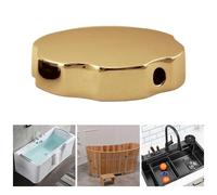 Pomello Prevenzione Trabocco Vasca da Bagno Tipo Rotante in Ottone con Rivestime