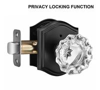 Pomello Privacy Reversibile Scanalato Nero Opaco Lega di Zinco Costr