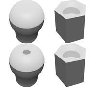 Pomello Ricambio per Coperchio Bollitore Stampato 3D con Inserto per Dado