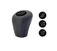 Pomello cambio universale Simoni Racing Slick Blue in eco-pelle nera