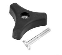 Pomello triangolare con vite di fissaggio per tosaerba, design ergonomico per risparmiare forza, sostituzione rapida per manici danneggiati, 1 set