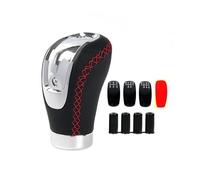 Pomellocambio per auto Universale 5/6 per pomello del cambio di velocità Maniglia della leva per tutti i modelli auto manuali(Red line)