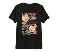 Pomelo Basilico Hugo Spritz Ricetta Cocktail Bevanda al Vino Maglietta Premium