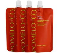 Pomélo+Co. Peach Colada - Maschera per capelli (set da 3) - Maschera idratante con profumo tropicale - Ricca e vegana * Cura dei capelli secchi - 3 x 100 ml