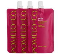 POMÉLO + CO. Vanilla Boost Maschera Pre-Doccia 3x100 ml - molto nutriente | per capelli secchi e danneggiati - al profumo di vaniglia con olio d'argan e vitamina E - set da tre