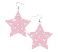Pomerania cuccioli e Point Party Orecchini da donna, scintillanti orecchini pendenti a stella, gioielli alla moda per la notte fuori, One Size, Pelle