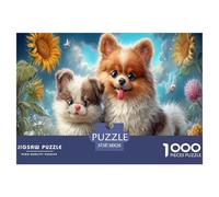 Pomerania Puzzle Impossible 1000 Pezzi Pianura di girasoli Decorazione Per La Casa. Giochi Rilassamento E Intelligence Per Adulti E Ragazzi Da 14 Anni 38x26cm/1000pcs