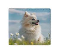 Pomeranian Billfold portafoglio in pelle carino porta carte di credito frizione per viaggi d'affari, Stile:, Taglia unica