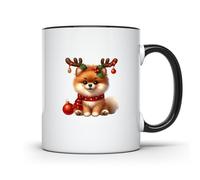 Pomeranian Christmas Tazzine Da Caffè Unico Tazza Colazione Con Manico Tazza Per Latte Ufficio Casa 330Ml