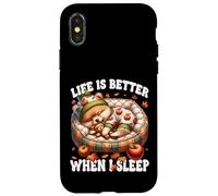 Pomeranian Dog For Fall Women Like Pom Mom Cute Autumn Sleep Custodia per iPhone X/XS