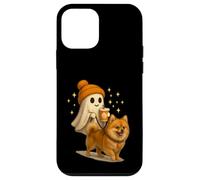 Pomeranian Halloween Ghost Walking Pomeranian Dog Custodia per iPhone 12 mini