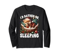 Pomeranian Lover ID Rather Be Sleeping Dog for Christmas Maglia a Manica