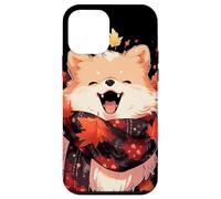 Pomeranian Pom Dog Autunno Foglie di Ringraziamento Custodia per iPhone 12 mini
