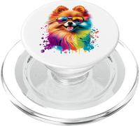 Pomeranian Pom Dog Nano Spitz colorato Pop Art Tie Dye PopSockets PopGrip per MagSafe