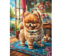 Pomeranian Puppy at Home Puzzle 300 Pezzi Per Ragazzi Mitos Fantástico Cuento De Hadas Gioco Educativo Creativo Intelligenza E Manualità Idea Regalo Per Figlio A Compleanno 300 PCS