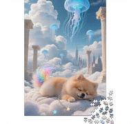 Pomeranian Puppy Jigsaw for Adults 1000 Piece Brainteasing Games Birthday Gifts Challenge 1000pcs (75x50cm)