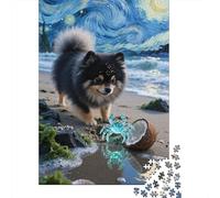 Pomeranian Puppy Jigsaw for Adults 1000 Piece Brainteasing Games Birthday Gifts Challenge 1000pcs (75x50cm)