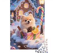 Pomeranian Puppy Jigsaw for Adults 1000Pc Brainteasing Puzzle Education Gifts for Men High- Difficulty 1000pcs (75x50cm)