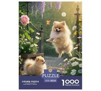 Pomeranian Puppy Jigsaw Puzzle Impossibili 1000 Pezzi Decorazione Per La Casa. Rilassamento E Intelligence Per Adulti E Bambini Da 12 Anni 38x26cm/1000pcs