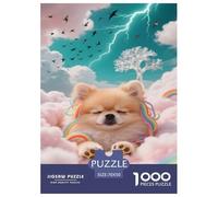 Pomeranian Puppy Jigsaw Puzzle Impossibili 1000 Pezzi Decorazione Per La Casa. Rilassamento E Intelligence Per Adulti E Ragazzi Da 14 Anni 70x50cm/1000pcs