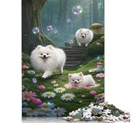 Pomeranian Puppy Jigsaw Puzzle Impossibili 1000Pcs Decorazione Per La Casa. Giochi Rilassamento E Intelligence Per Adulti E Bambini Da 12 Anni 1000pcs (75x50cm)