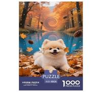 Pomeranian Puppy Jigsaw Puzzle Impossibili 1000Pcs Decorazione Per La Casa. Rilassamento E Intelligence Per Adulti E Ragazzi Da 14 Anni 38x26cm/1000pcs