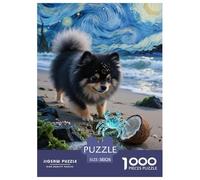 Pomeranian Puppy Jigsaw Puzzle Impossibili 1000Pcs Decorazione Per La Casa. Rilassamento E Intelligence Per Adulti E Bambini Da 12 Anni 38x26cm/1000pcs