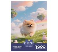 Pomeranian Puppy Jigsaw Puzzle Impossibili 1000Pcs Decorazione Per La Casa. Rilassamento E Intelligence Per Adulti E Ragazzi Da 14 Anni 38x26cm/1000pcs