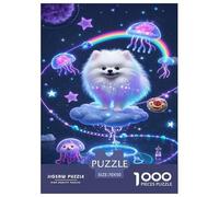 Pomeranian Puppy Jigsaw Puzzle Impossibili 1000Pcs Decorazione Per La Casa. Rilassamento E Intelligence Per Adulti E Ragazzi Da 14 Anni 70x50cm/1000pcs