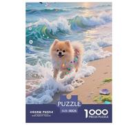 Pomeranian Puppy Jigsaw Puzzle Impossible 1000Pcs Decorazione Per La Casa. Giochi Rilassamento E Intelligence Per Adulti E Bambini Da 12 Anni 38x26cm/1000pcs