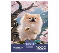 Pomeranian Puppy Jigsaw Puzzle Impossible 1000Pcs Decorazione Per La Casa. Rilassamento E Intelligence Per Adulti E Ragazzi Da 14 Anni 38x26cm/1000pcs