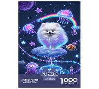 Pomeranian Puppy Jigsaw Puzzle Impossible 1000Pcs Decorazione Per La Casa. Rilassamento E Intelligence Per Adulti E Ragazzi Da 14 Anni 38x26cm/1000pcs