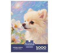 Pomeranian Puzzle 1000 Pezzi Divertimento Per Adulti Cute Pet Dog Puzzle Impegnativo E Difficile Per Straordinario Classici Giochi Rilassamento Puzzle Per Uomo E Done Idea Regalo 70x50cm/1000pcs
