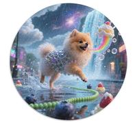 Pomeranian1000 Pezzi Puzzle Rotondo Da Cane domesticoAdulti Bel Regalo Per Amici Di Famiglia Puzzle Educativo, Regali Impossible1000pcs (67.5x67.5cm)