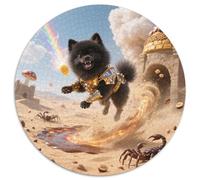 Pomeranian1000 Pezzi Rotonda Puzzle Cane domesticoAdulti Bel Regalo Per Amici Di Famiglia Educativi Per Bambini Puzzle Difficile1000pcs (67.5x67.5cm)