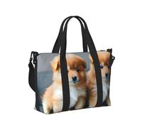 Pomeranians Cuccioli e Point 1 Stampa Donne Uomini Borsa a Mano da Viaggio per Pieghevole Borsa Portatile per Viaggi di Weekend Viaggi