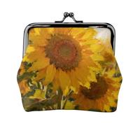 Pomeriggio Girasoli Pelle Bacio Lock Coin Borsa-Piccolo Mini Portafoglio da Donna