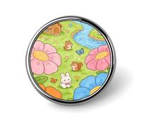Pomeriggio Party Button Pin Round Metal Risvolto Spille Distintivi Classici Carino Spilla Spilla Personalizzata Pinback Button Distintivi Novità Divertente Smalto Spille per Zaini Giacche Borse