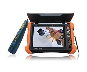 POMIACAM - Tester CCTV HD da 8 pollici, display Retina 2K, test telecamera HD IP e coassiale, 8 MP CVI TVI AHD 8 MP EX-SDI 3G-SDI telecamera IP, test TDR cavo RJ45
