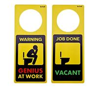 POMING Poster da non disturbare per WC, Cartello Vendesi, Warning - Genius at Work