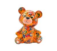 Pomme pidou - Salvadanaio a forma di orsetto, 16,2 x 10,1 x 19 cm, colore: Arancione